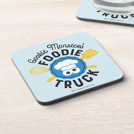 クッキーモンスターのグルメトラックロゴ コースター (左側)