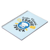 クッキーモンスターのグルメトラックロゴ ノートブック (左側)