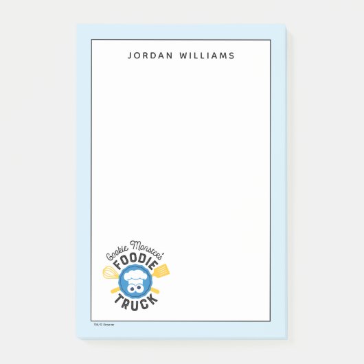 クッキーモンスターのグルメトラックロゴ ポストイット (正面)