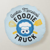 クッキーモンスターのグルメトラックロゴ ラウンドクッション (裏面)