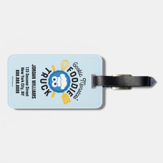 クッキーモンスターのグルメトラックロゴ ラゲッジタグ (裏面横)