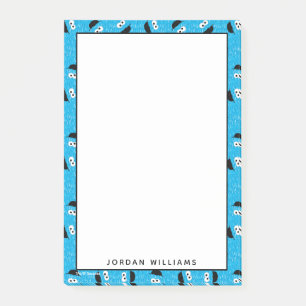 クッキーモンスターのフワフワ顔パターン ポストイット