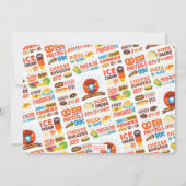 クッキーモンスターのフードトラックの黒板の誕生日 招待状 (裏面)