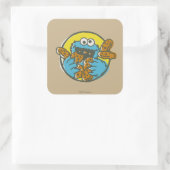 クッキーモンスターのレトロ スクエアシール (バッグ)