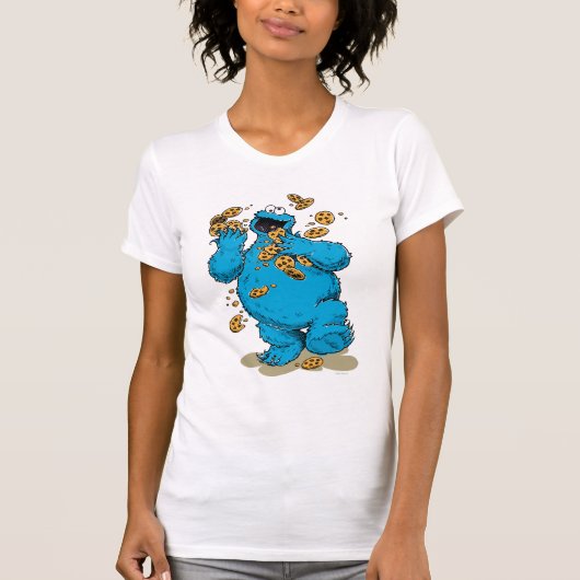 クッキーモンスターの熱狂するなクッキー Tシャツ (正面)