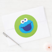 クッキーモンスターの顔 ラウンドシール (封筒)