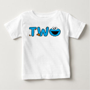 クッキーモンスターの2歳の誕生日 ベビーTシャツ