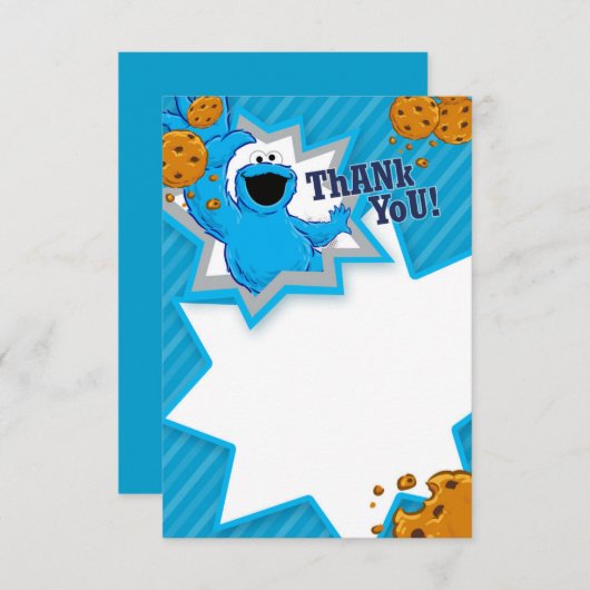 クッキーモンスターは感謝していしています サンキューカード (正面/裏面)