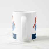 クッキーモンスターウッドランド顔 |名前の追加 ジャンボコーヒーマグカップ (裏面)