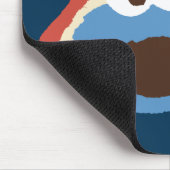 クッキーモンスターウッドランド顔 |名前の追加 マウスパッド (コーナー)