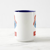 クッキーモンスターウッドランド顔 |名前の追加 マグカップ (中央)