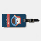 クッキーモンスターウッドランド顔 |情報の追加 ラゲッジタグ (正面横)