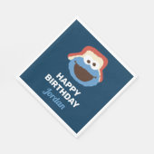 クッキーモンスターウッドランド顔 |誕生日 スタンダードランチョンナプキン (角)