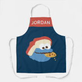 クッキーモンスターキャンプクッキー |名前の追加 エプロン (正面)