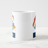 クッキーモンスターキャンプクッキー |名前の追加 ジャンボコーヒーマグカップ (正面)