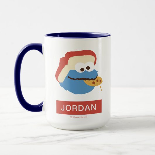 クッキーモンスターキャンプクッキー |名前の追加 マグカップ (左)