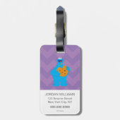 クッキーモンスターグラフィック ラゲッジタグ (裏面縦)