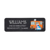 クッキーモンスターシャルボードフードトラック誕生日 ラベル (正面)