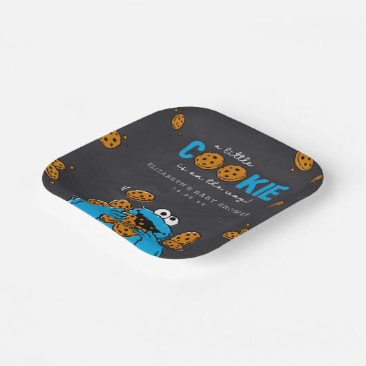 クッキーモンスターシャルボードベビーシャワー ペーパープレート (傾斜あり)