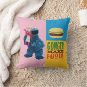 クッキーモンスターズグルメ車 |ゴンガーが料理を作る クッション (ブランケット)