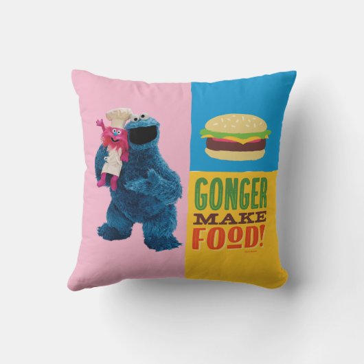 クッキーモンスターズグルメ車 |ゴンガーが料理を作る クッション (裏面)