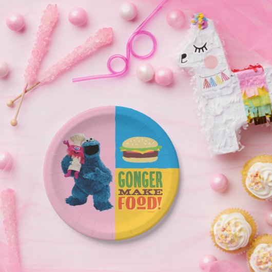 クッキーモンスターズグルメ車 |ゴンガーが料理を作る ペーパープレート (パーティー)