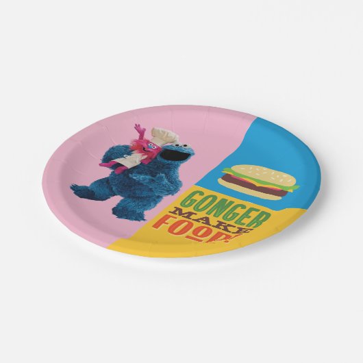 クッキーモンスターズグルメ車 |ゴンガーが料理を作る ペーパープレート (アングル)