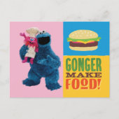 クッキーモンスターズグルメ車 |ゴンガーが料理を作る ポストカード (正面)