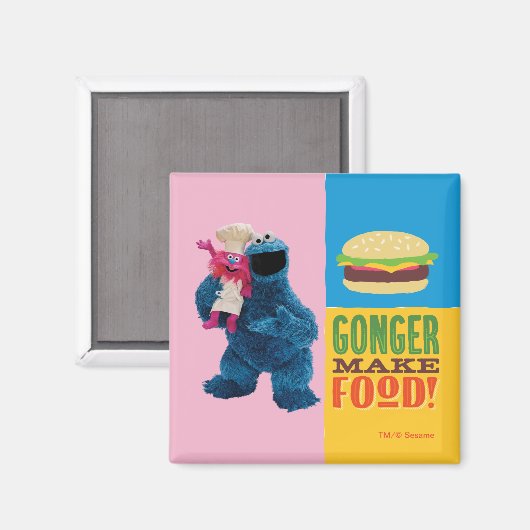 クッキーモンスターズグルメ車 |ゴンガーが料理を作る マグネット (正面/裏面)