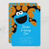 クッキーモンスターズ誕生日Cookie Bash 招待状 (正面/裏面)