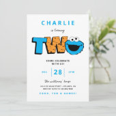 クッキーモンスターセカンド誕生日 招待状 (スタンド正面)