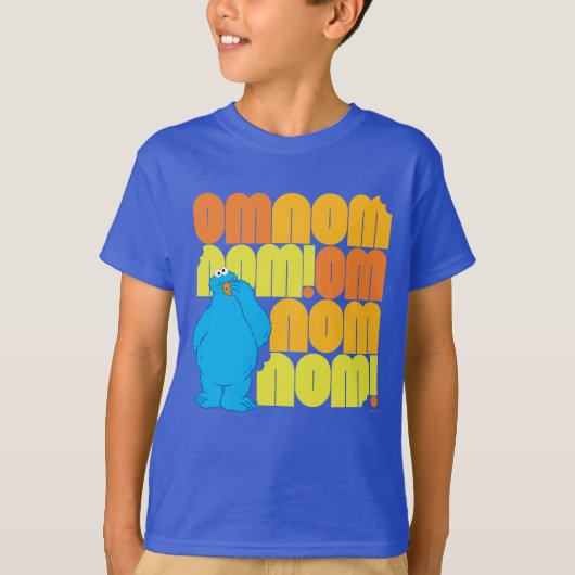 クッキーモンスターノムノムパターン Tシャツ (正面)