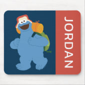 クッキーモンスターハイキング |名前の追加 マウスパッド (正面)