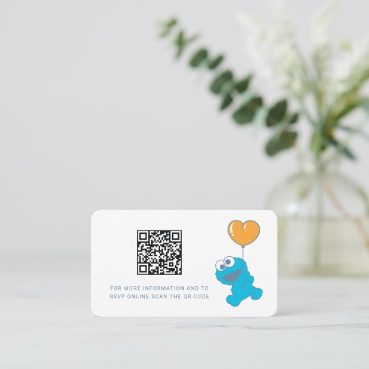 クッキーモンスターバルーンギフトレジストリ プレイスカード (スタンド正面)