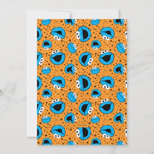 クッキーモンスターファースト誕生日招待状 招待状 (裏面)