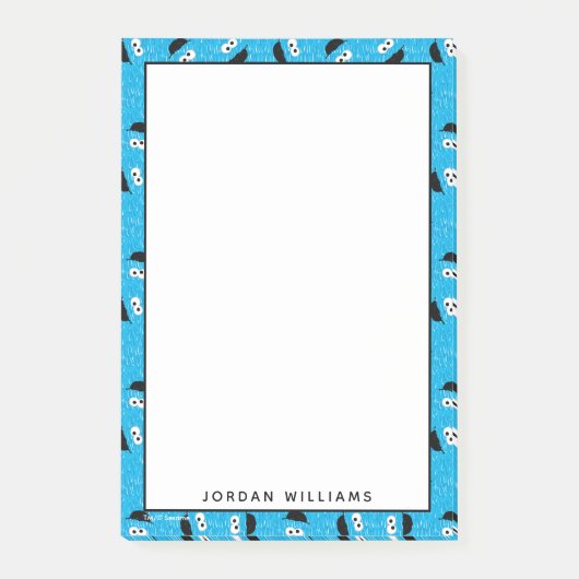 クッキーモンスターファー顔パターン ポストイット (正面)