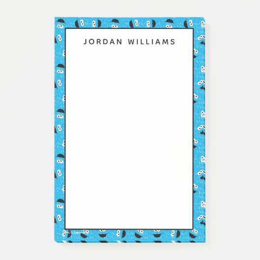 クッキーモンスターファー顔パターン ポストイット (正面)