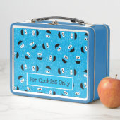 クッキーモンスターファー顔パターン メタルランチボックス (インサイチュ)