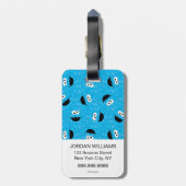 クッキーモンスターファー顔パターン ラゲッジタグ (裏面縦)