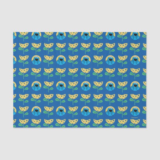 クッキーモンスターフラワーパターン 薄葉紙 (正面)