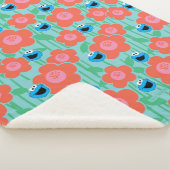 クッキーモンスターフローラルパターン シェルパブランケット (3/4)