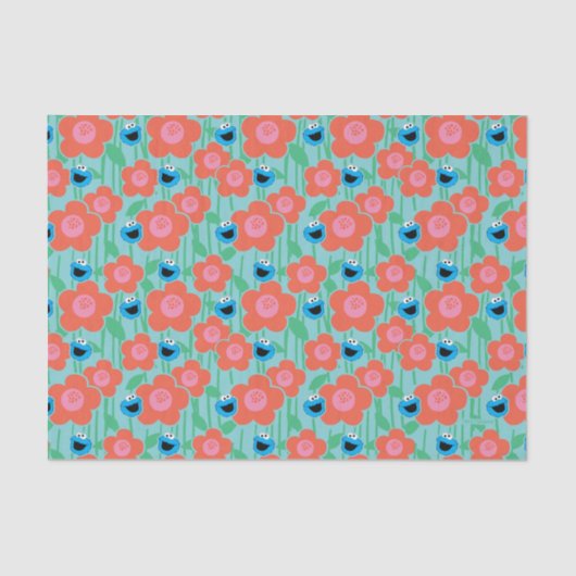 クッキーモンスターフローラルパターン 薄葉紙 (正面)