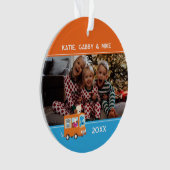 クッキーモンスターフードトラック |カスタマイズ オーナメント (正面)