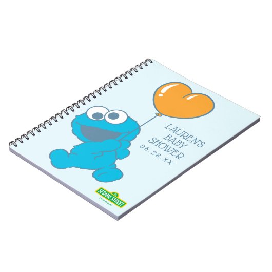 クッキーモンスターベビーシャワーゲスト&ギフトリスト ノートブック (左側)