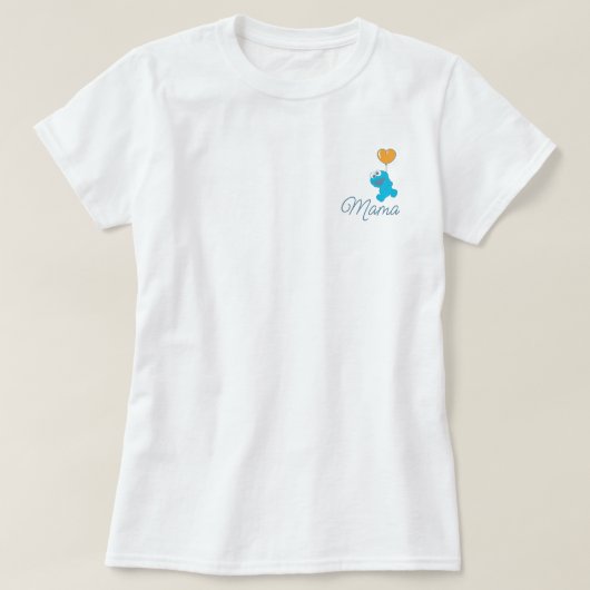 クッキーモンスターベビーシャワーママ Tシャツ (デザイン正面)