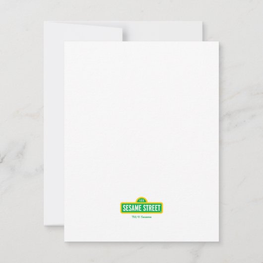 クッキーモンスターベビーシャワー サンキューカード (裏面)