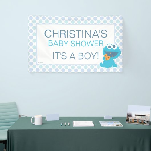 クッキーモンスターベビーシャワー 横断幕 (トレードショー)