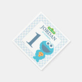 クッキーモンスターベビー誕生日紙ナプキンズ スタンダードカクテルナプキン (角)