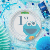 クッキーモンスターベビー誕生日 ペーパープレート (パーティー)