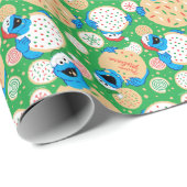 クッキーモンスターホリデー |名前の追加 ラッピングペーパー (ロールコーナー)